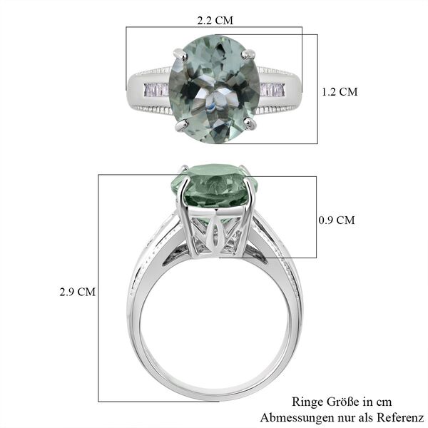 AA Prasiolith und Zirkon-Ring - 4,51 ct. image number 4