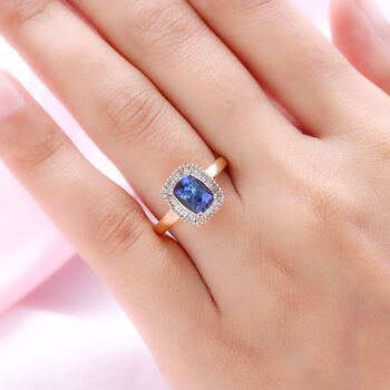 Tansanit und Diamant Ring - 1,88 ct.