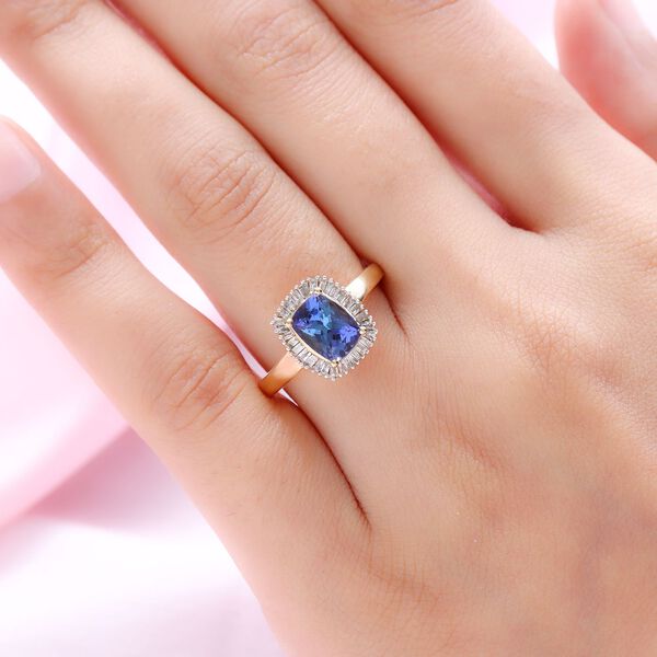 Tansanit und Diamant Ring - 1,88 ct. image number 3