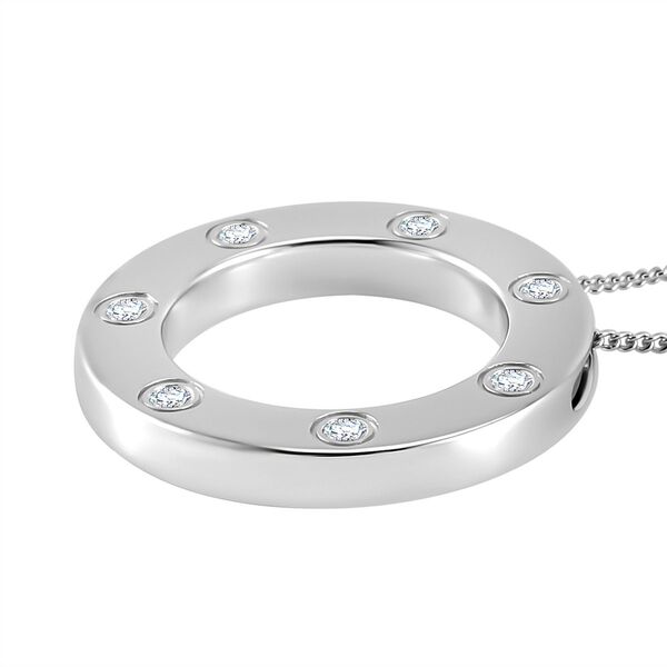 Moissanit Anh&auml;nger mit 50cm Kette - 0,24 ct. image number 3