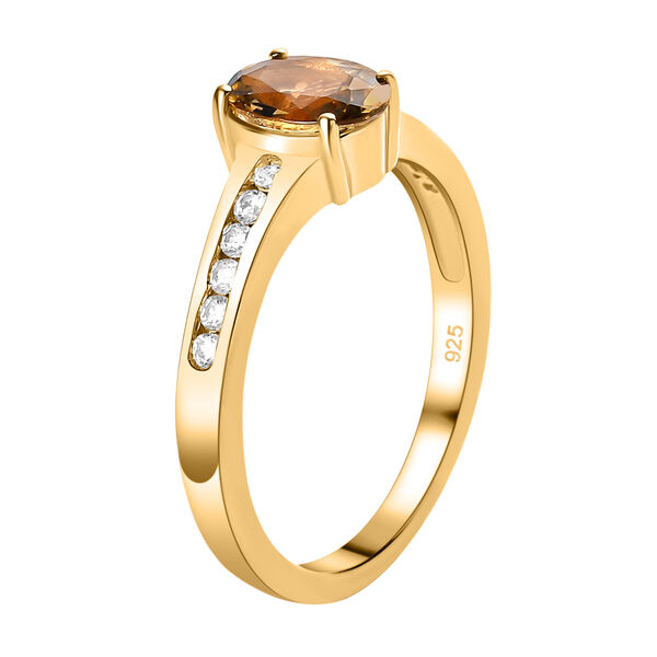 Nat&uuml;rlicher, goldener Tansanit und Zirkon-Ring - 1,22 ct. image number 5