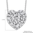 GP Heart Kollektion - Diamant-Cluster-Anhänger mit Kette in platiniertem Silber - 0,33 ct. image number 6