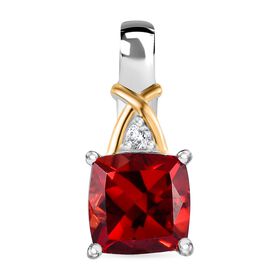 Labor Padparadscha Saphir und Zirkon Anhänger - 3,56 ct.