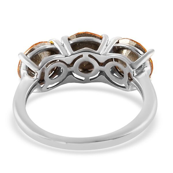 LUSTRO STELLA &Ouml;sterreichischer Sonnenblume Kristall Ring 925 Silber Platin-&Uuml;berzug image number 5