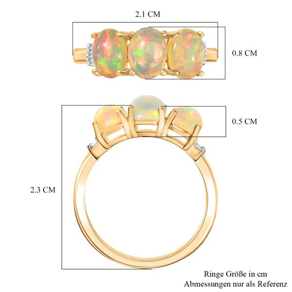 AA Nat&uuml;rlicher, &auml;thiopischer Welo Opal und Diamant Ring - 1,63 ct. image number 7