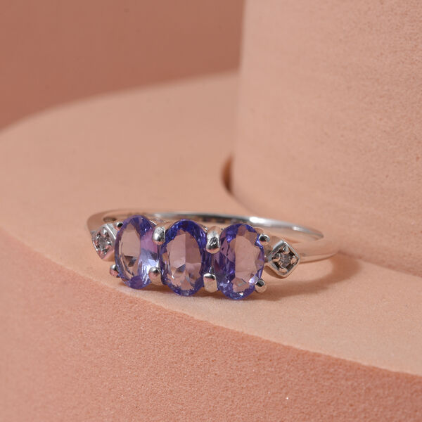 Tansanit und Labor Diamant Ring - 1,35 ct. image number 1