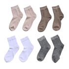 4er-Set Polycotton-Socken mit Silikoneinlage für Fersen-Risse und kühlenden Effekt, Größe 41-45, Multifarbe