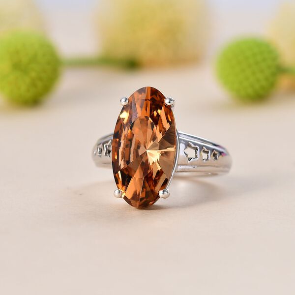 J Francis gefertigt mit SWAROVSKI- Heller Topas Swarovski-Kristall-Ring image number 2
