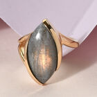 Feuer Labradorit Ring 925 Silber vergoldet (Größe 16.00) ca. 8,14 ct image number 1