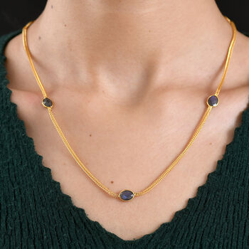 EVER TRUE Labradorit Halskette ca. 75 cm Nickelfreies Messing ca. 11,70 ct.