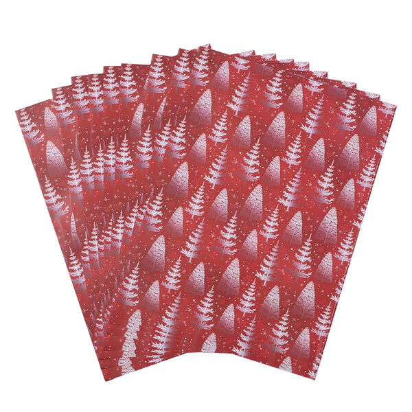 40er-Set Geschenkpapiere, Weihnachtsmotiv, Größe 51x74 cm, Mehrfarbig  image number 2