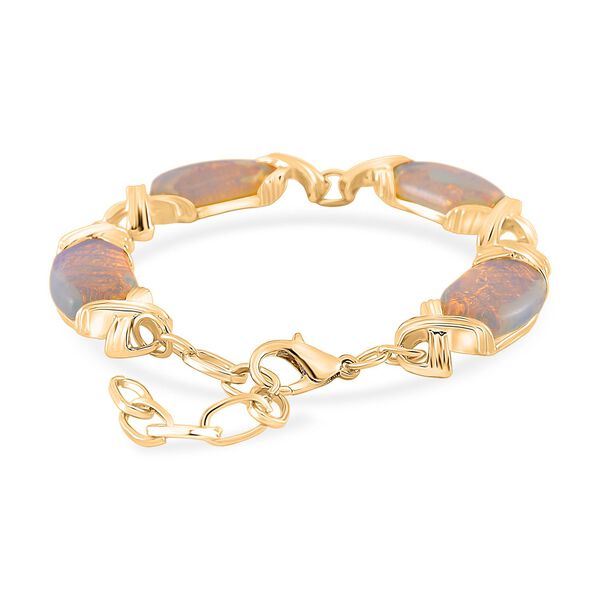 Opalite Armband ca. 15.25 cm + 5 cm Extender, gelb vergoldet (7-8 Werktage Lieferzeit) ca. 65.00 ct image number 4