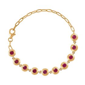 Afrikanisches Rubin-Armband, 19cm - 4,19 ct.