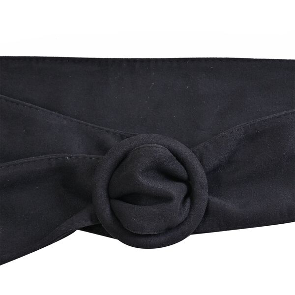 Wildlederg&uuml;rtel mit Schnalle, Schwarz image number 2