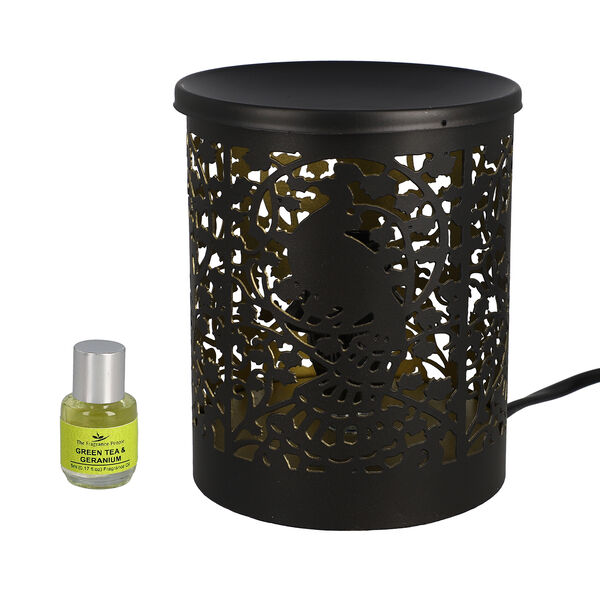 Aromatherapie, Handgefertige Eisen Lampe &auml;therischem &Ouml;l, 5ml, Pfau Muster