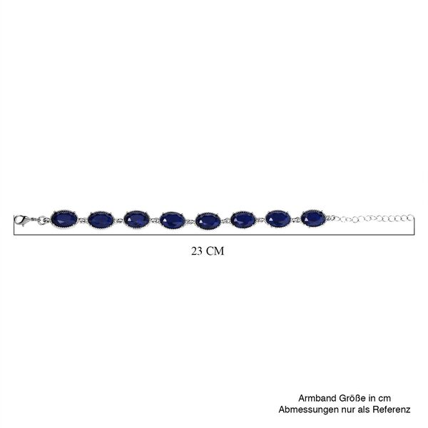 Blauer Kristall Schmuckset Reines Messing image number 4