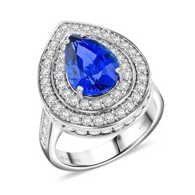 Chairman's Vault Collection - zertifiziert und geprüft RHAPSODY AAAA Ceylonfarbener Saphir und VS-EF Diamant Ring in 950 Platin - 6,05 ct.