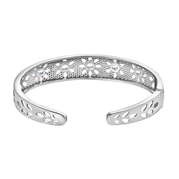 Himmelblauer Topas Armreif ca. 19 cm Edelstahl ca. 2.80 ct image number 5