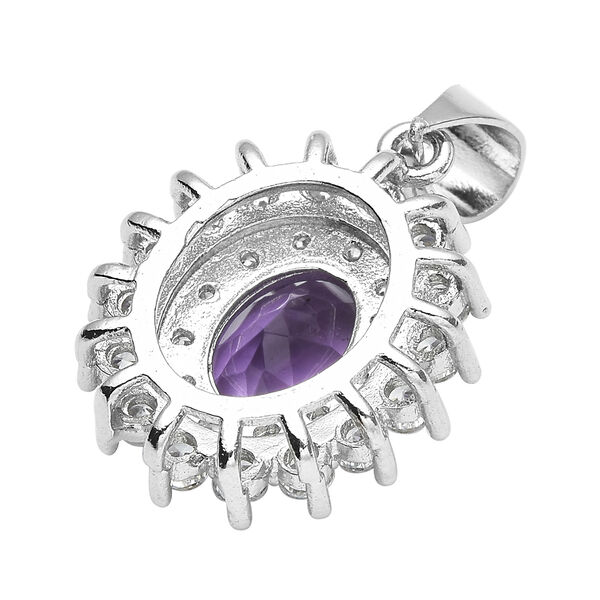 Afrikanischer Amethyst und Zirkonia-Anh&auml;nger - 5,50 ct. image number 4