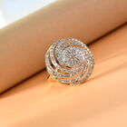 Diamant-Ring, 925 Silber Gelbgold Vermeil  ca. 1,00 ct image number 1