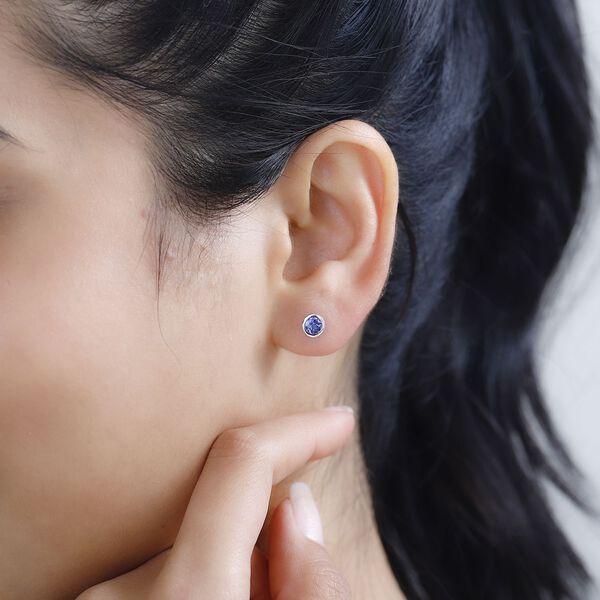 AAA Tansanit Ohrringe 925 Silber rhodiniert ca. 0,49 ct. image number 3