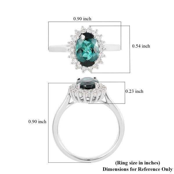 RHAPSODY AAAA Indigolith und VS EF Diamant-Ring in 950 Platin - 1,55 ct. image number 4