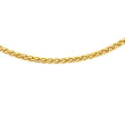 Italienische Spigakette, verstellbar - ca. 50 cm, 375 Gelbgold