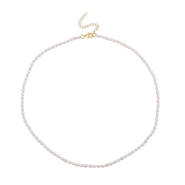 D'Joy wei&szlig;e S&uuml;&szlig;wasser Perle 45+5cm Halskette image number 4