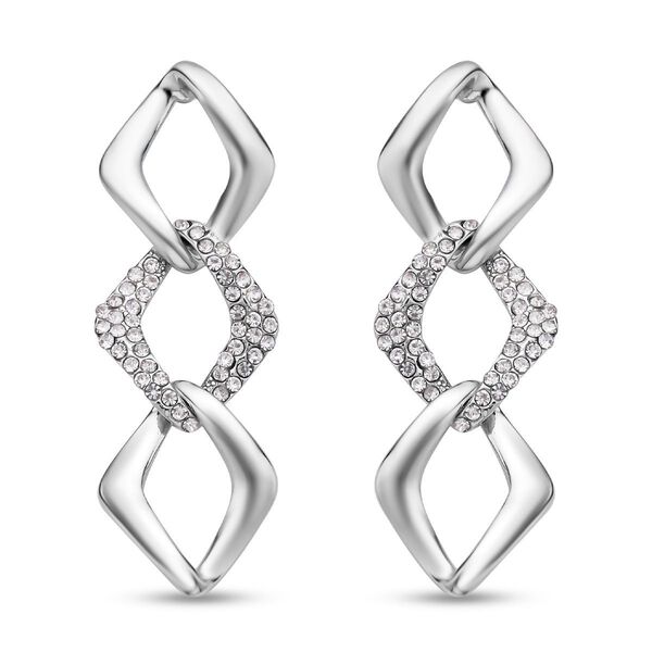 Wei&szlig;e Kristall-Ohrringe - 1 ct.