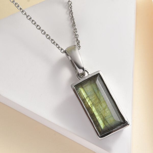 Labradorit Schmuckset  Edelstahl ca. 11,71 ct. image number 2