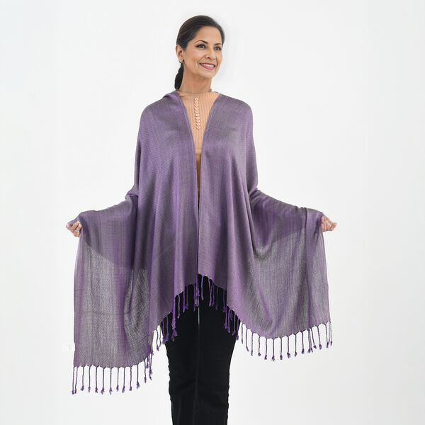 Doppelgewebter Schal, violett image number 2