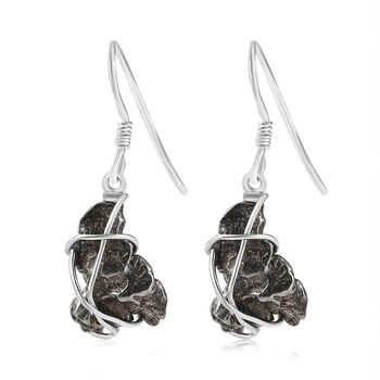 D'Joy Muonionalusta Meteorit Ohrringe 925 Silber rhodiniert ca. 31.76 ct
