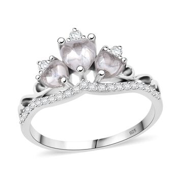 Lustro Stella Wei&szlig;er Zirkonia Ring 925 Silber rhodiniert (Gr&ouml;&szlig;e 19.00)