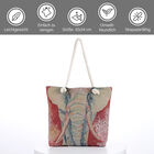 Jacquard gewebter Jute-Tasche mit Elefant Design, 42x34 cm, image number 8