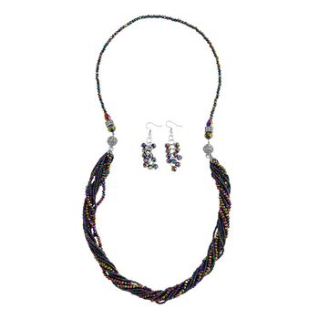 Magisches und wei&szlig;es Kristallperlen Schmuckset