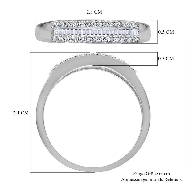 LUXURIANT SI-GH Labor Diamant Ring, 925 Silber rhodiniert - 0,25 ct. image number 5