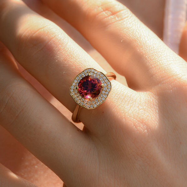 ILIANA AAA Rubellit und SI Diamant Ring in 750 Gold - 2,15 ct. image number 6