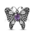 Afrikanischer Amethyst Schmetterling-Ring - 2 ct. image number 0