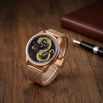 WILLIAM HUNT LIMITIERTE EDITION - Drachen Uhr Seiko Automatik Uhrwerk, 21 Jeweils, Saphir Mineralglas, 5 ATM Wasserdicht, 316L Edelstahl