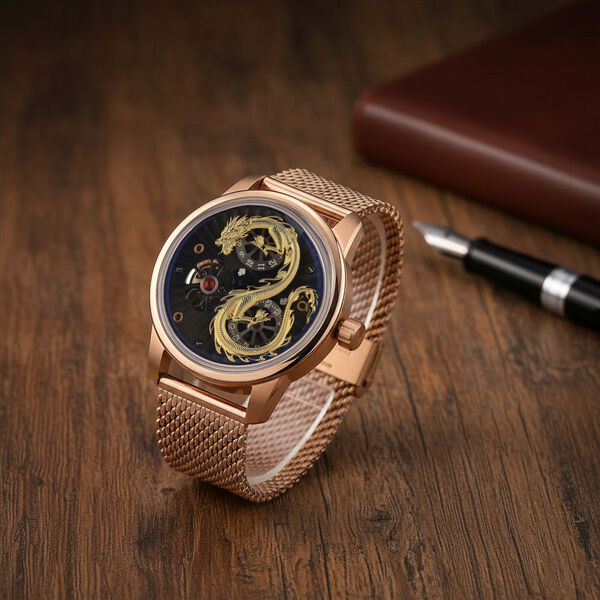 WILLIAM HUNT LIMITIERTE EDITION - Drachen Uhr Seiko Automatik Uhrwerk, 21 Jeweils, Saphir Mineralglas, 5 ATM Wasserdicht, 316L Edelstahl image number 2