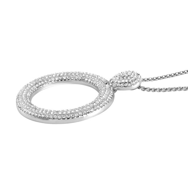 Weißer Kristall Halskette ca. 60 cm image number 3