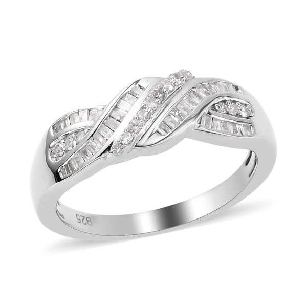 Diamant Ring 925 Silber Platin-Überzug image number 4