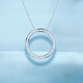 Wei&szlig;er Diamant-Anh&auml;nger mit 45cm Kette - 1 ct.