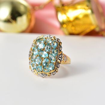 EverTrue blauer Apatit zweifarbiger Ring - 3,22 ct.