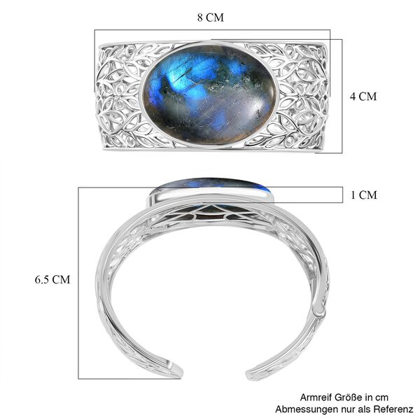 Labradorit Armreif, 19 cm - 70,61 ct. image number 6