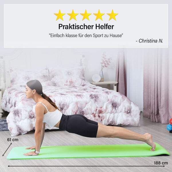 SOUL SMART - NBR Yoga-Matte, Limonengrün image number 2