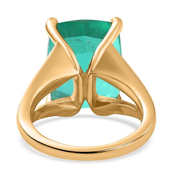 Smaragd Triplett Quarz Ring - 13,50 ct. image number 6