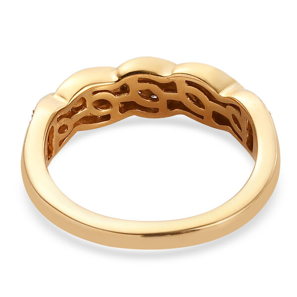 Diamant Ring 925 Silber vergoldet  ca. 0,15 ct image number 6