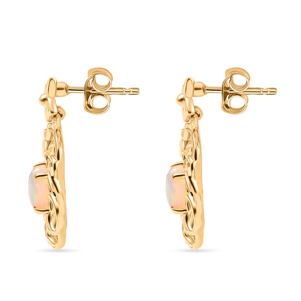 AA natürliche, äthiopische Welo Opal Ohrringe - 0,70 ct. image number 3