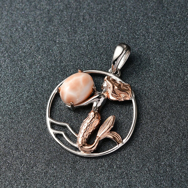 D&rsquo;joy AA Natrolith Anh&auml;nger 925 Silber &Uuml;berlagerung aus Ros&eacute;gold und Platin ca. 1,16 ct. image number 2